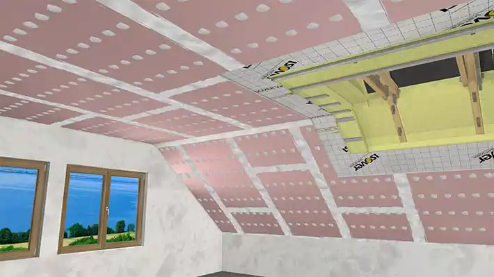 TetÅ‘tér beépÃtése tűzálló gipszkartonnal, állÃtható kengyelekkel