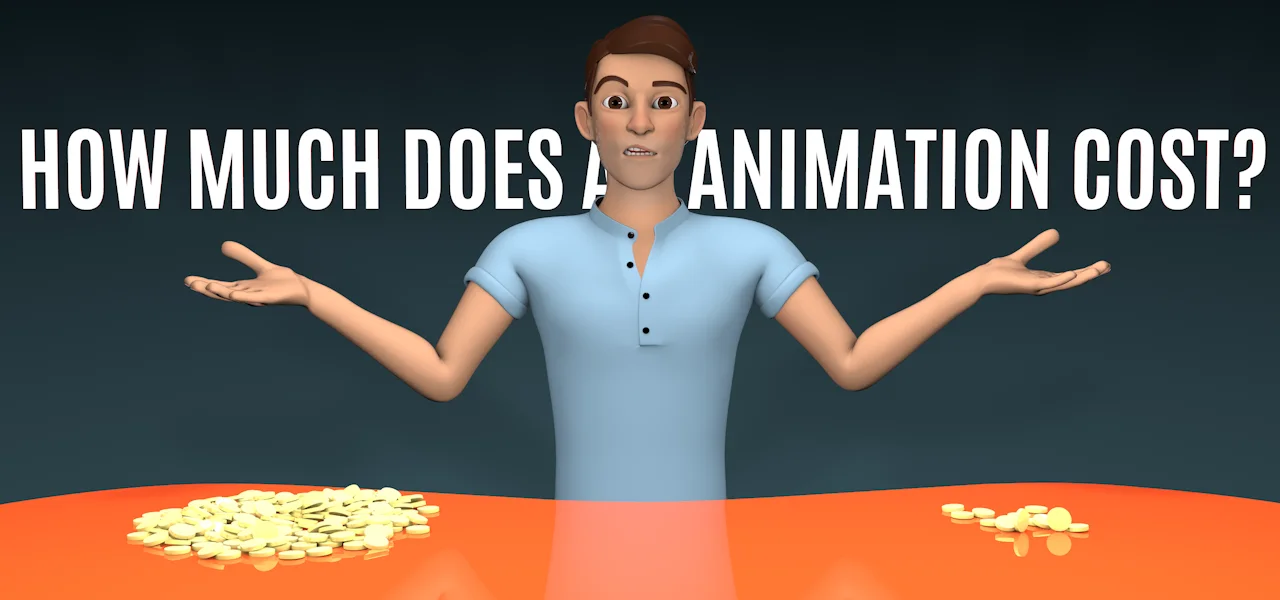 How much does an animated video cost? 3D character with confusion on his face